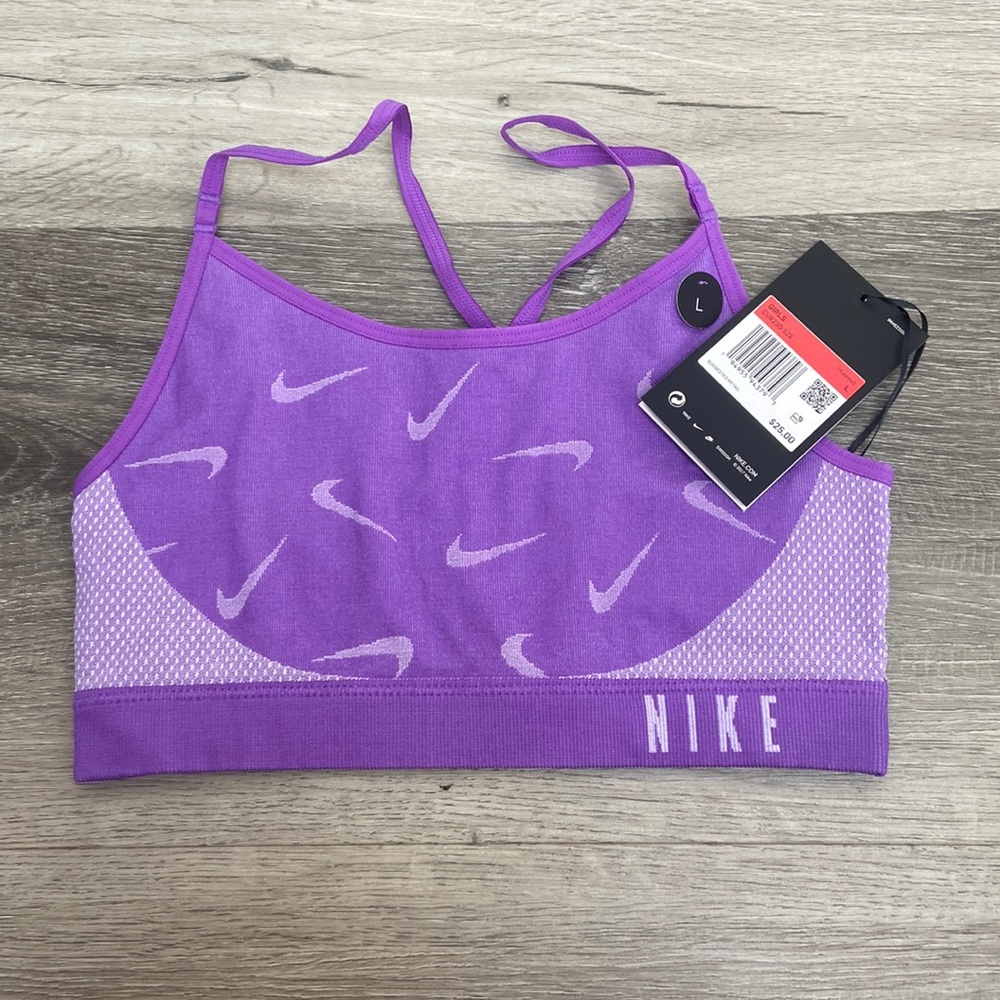 NWT Girls L Nike Dri - Fit Sports Bra